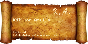 Kóbor Attila névjegykártya