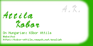 attila kobor business card