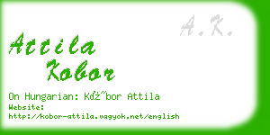 attila kobor business card